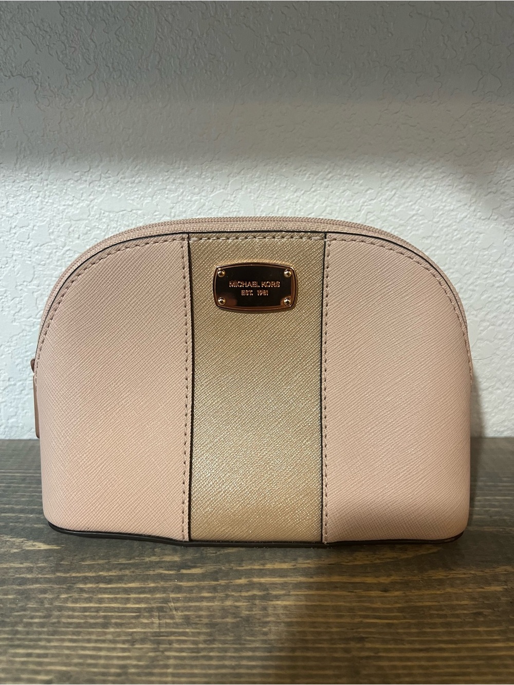 Michael Kors Blush and Gold Cosmetic Case